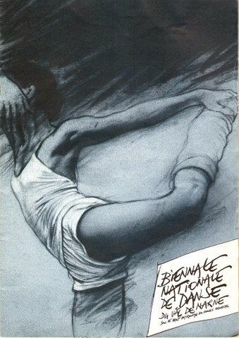 Affiche Biennale Nationale de Danse dessin Ernest Pignon Ernest