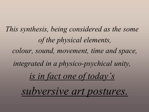 The inteligent eye Masterclass 2007 commentaire de Lucio Fontana sur l'art contemporain 2